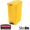Afvalbak Slim Jim End Step-On container Rubbermaid 90 liter geel